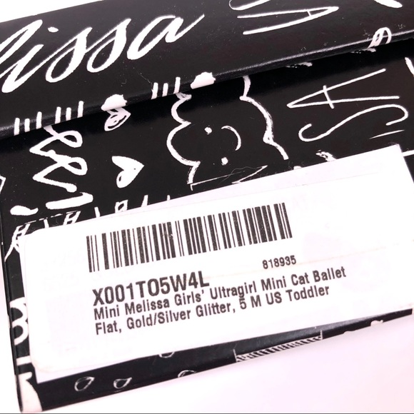 Mini Melissa Ultragirl Gold Ballet Flats Cat Shoes - Picture 6 of 8